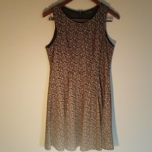 Dress tan with black